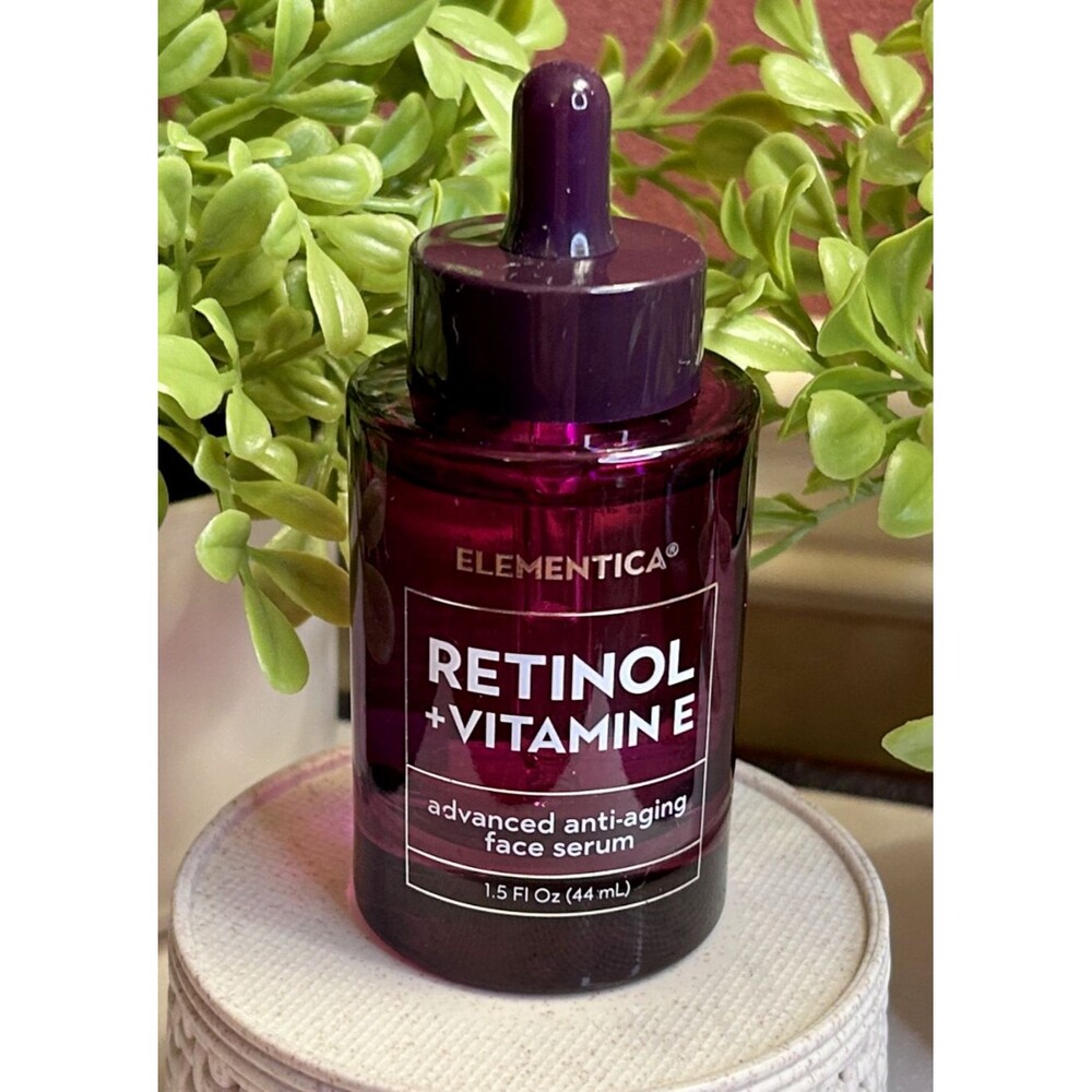 Elementica Retinol Vitamin E Advanced Anti Aging Face Serum 1.5 oz BN + FREE 🎁